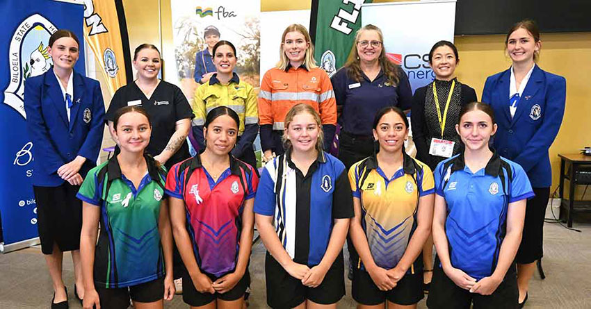 Students and presenters at Women in STEM event March 2025