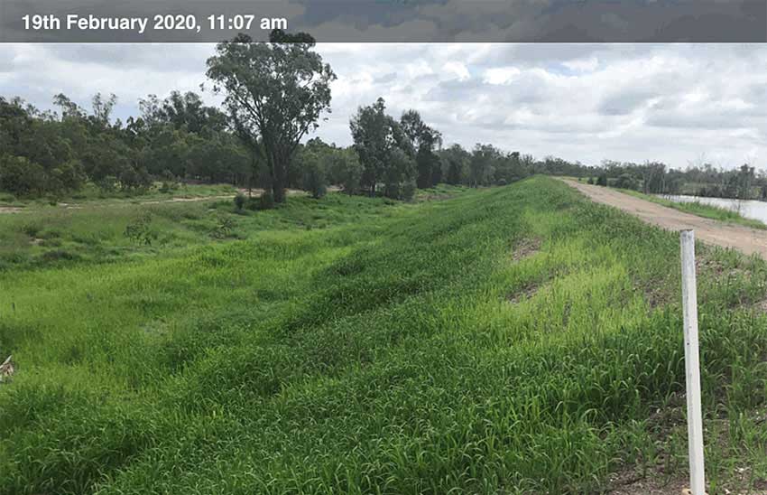 Kogan mine levee after