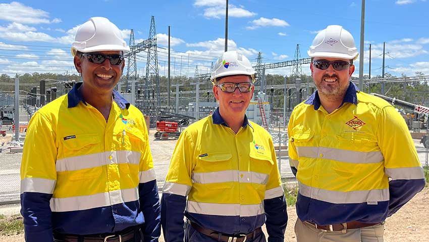 Workers at Greenbank Battery