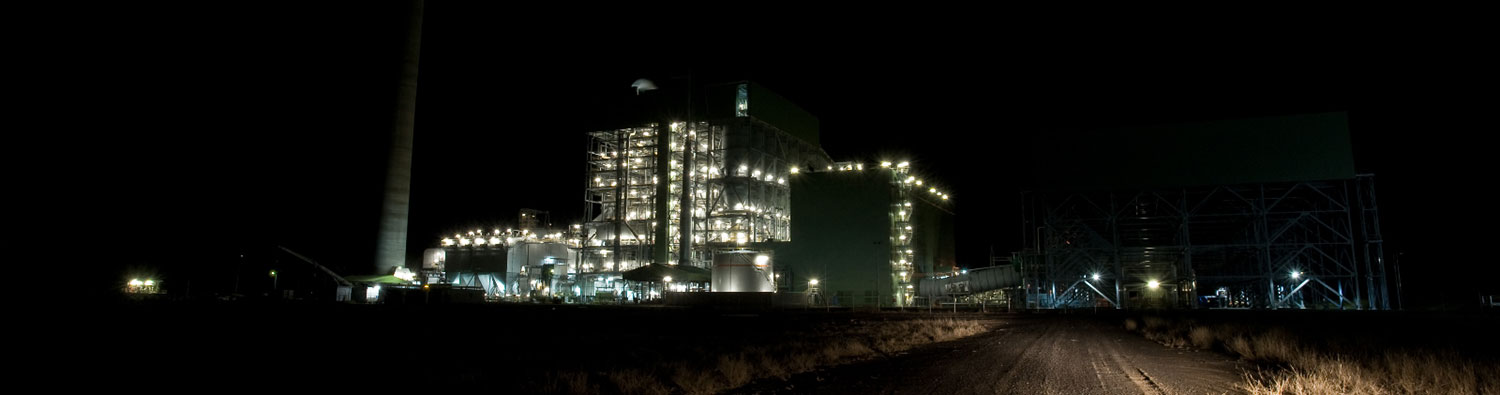 Kogan Creek Power Station at night