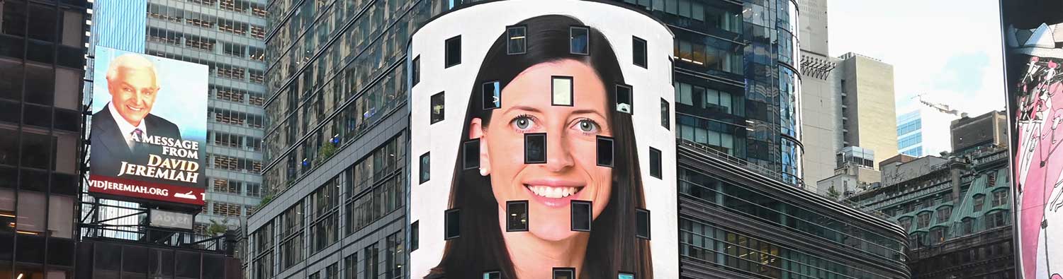 Angela Watson Times Square banner