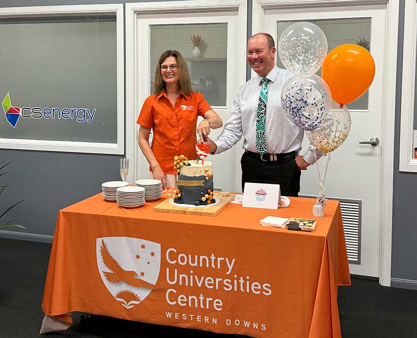 CUC Western Downs first anniversary cake cutting