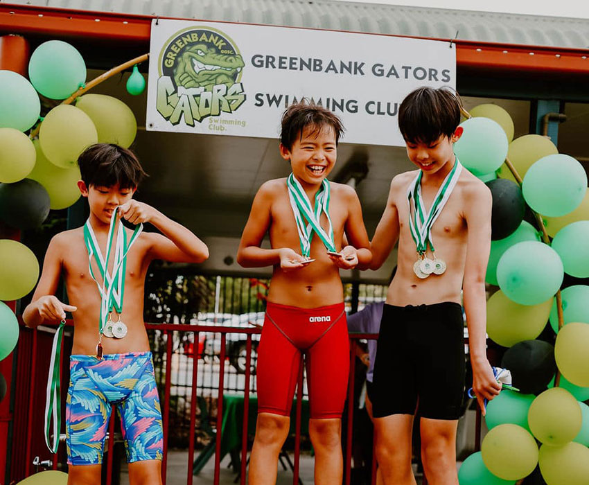 Greenbank Gators 3 boys on podium 2025
