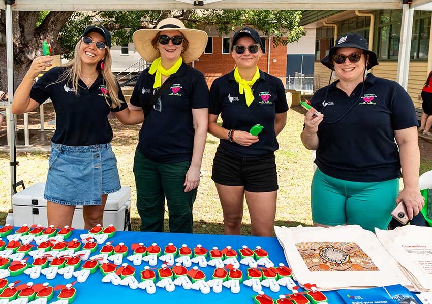 Employees at CS Energy stall