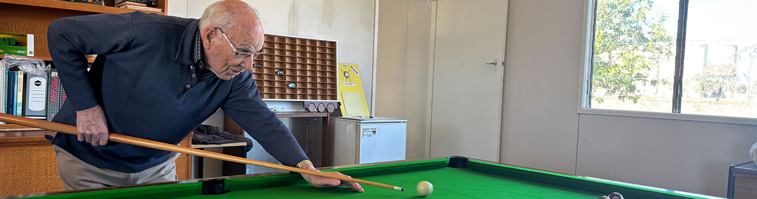 Dalby Men's Shed playing pool_banner