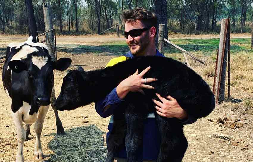 Body image Dare Lawrence with calf