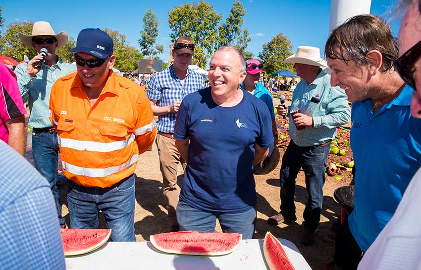 Start of the Melon Eating Competition 