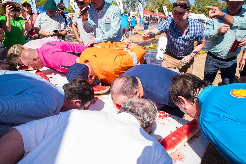 During the Melon Eating Competition